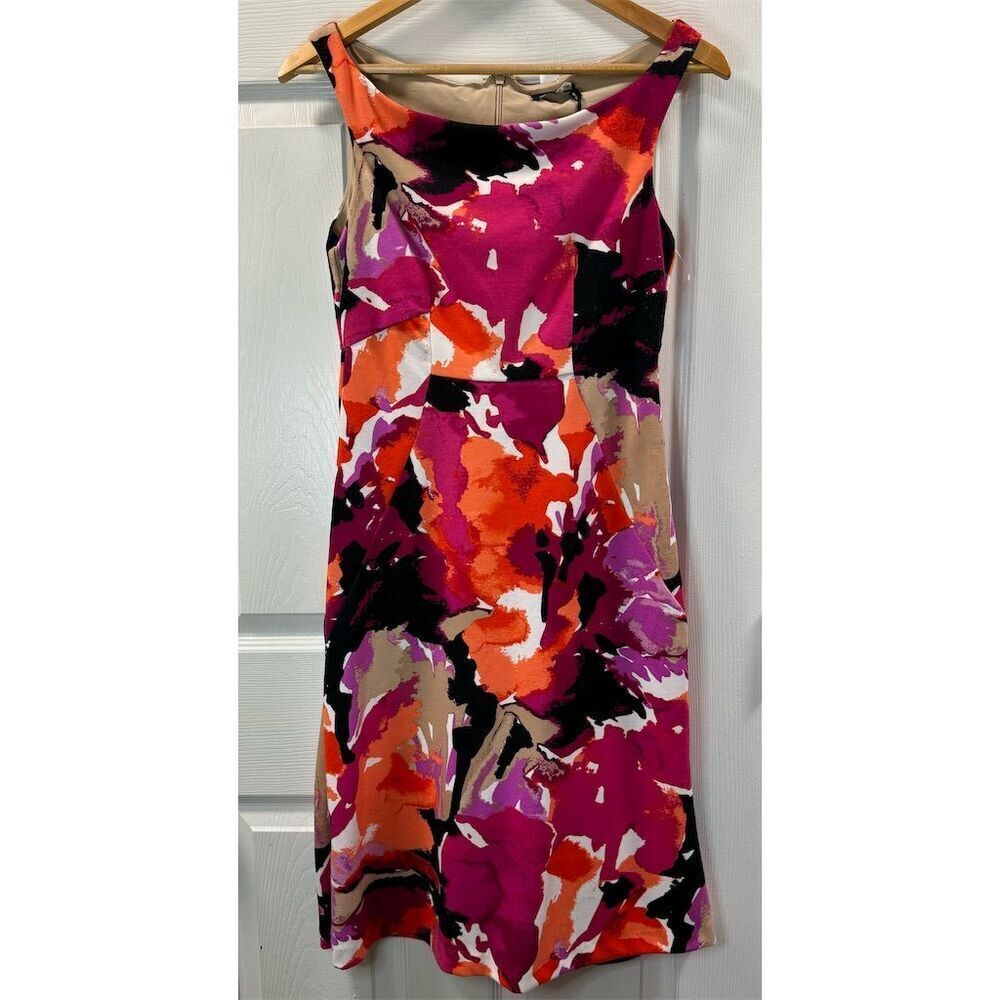 Trina Turk Women's Size 2 Sleeveless Abstract Floral Knee Length Dress NWT - Picture 2 of 5